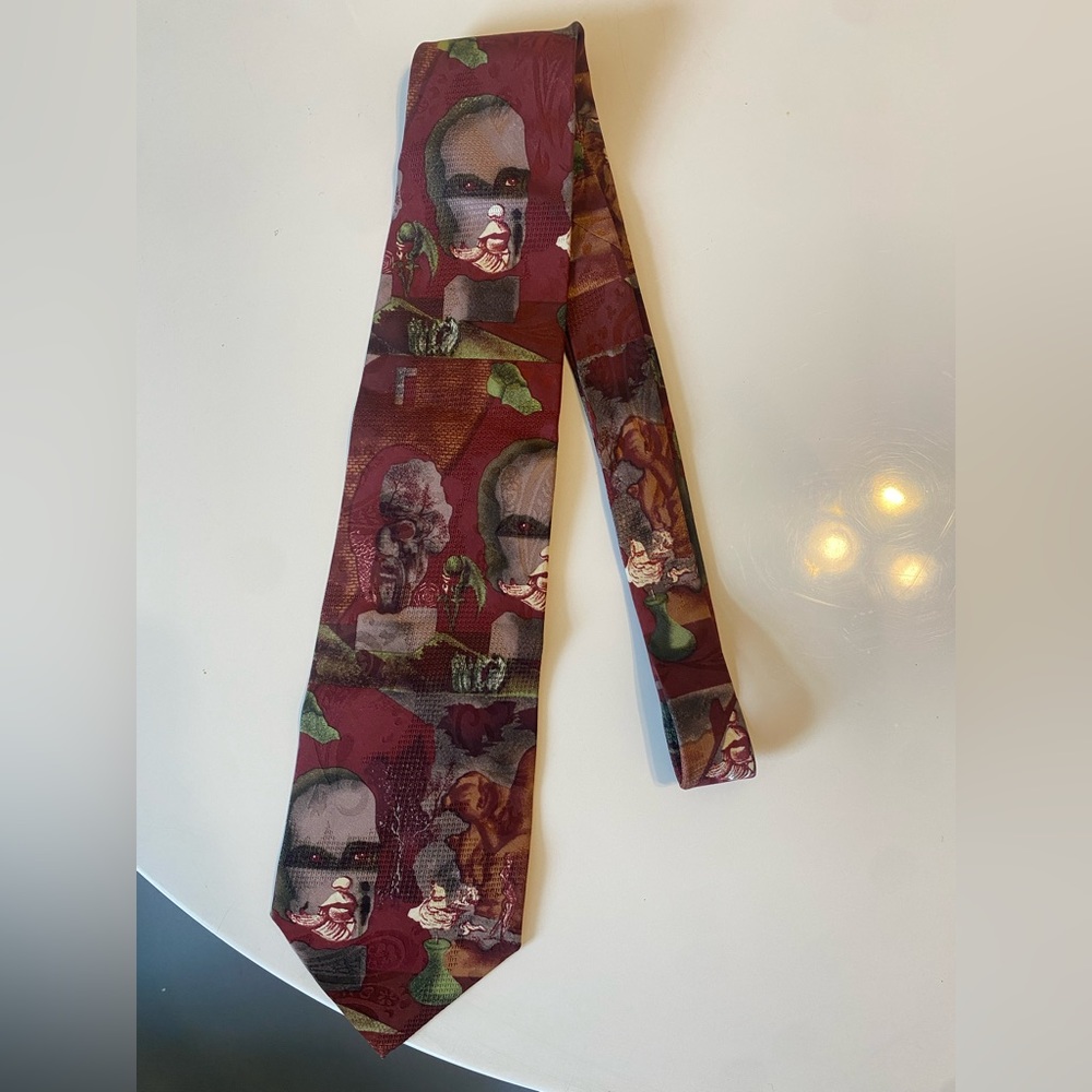 Salvador Dali Vintage 100% Silk Tie Old age, Adolescence, Infancy